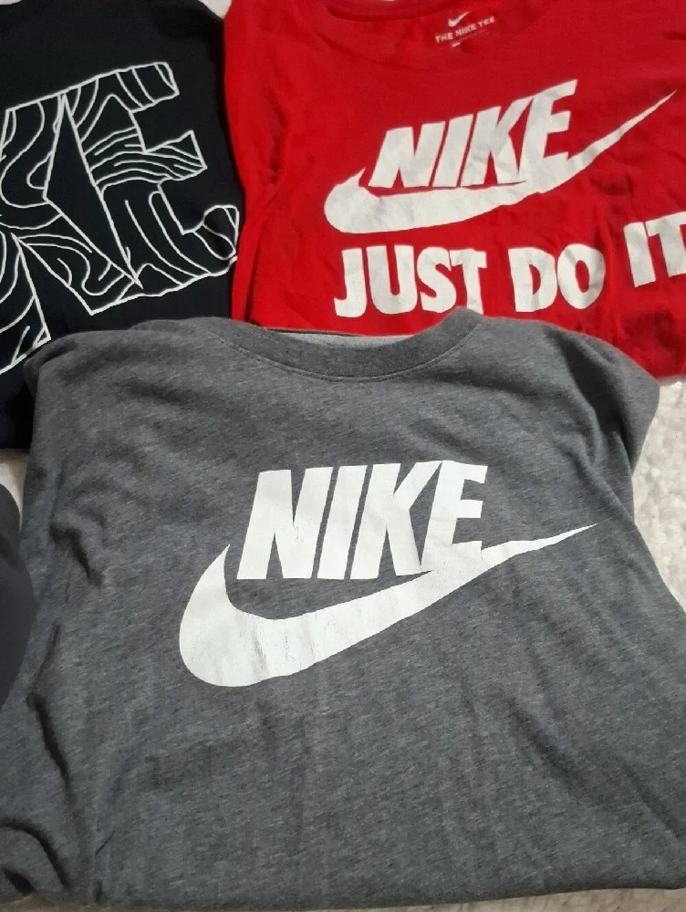 Nike Red Tee with White Logo and Swoosh